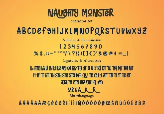 Naughty Monster Display font