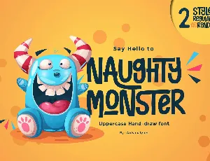 Naughty Monster Display font