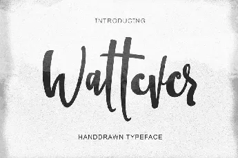 Wattever Handdrawn Typeface font