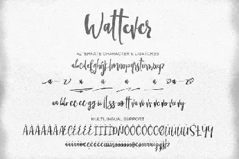 Wattever Handdrawn Typeface font