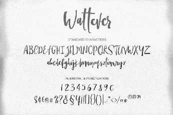 Wattever Handdrawn Typeface font