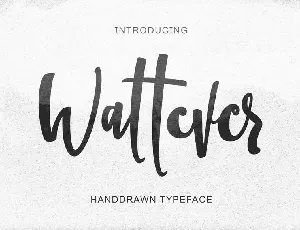 Wattever Handdrawn Typeface font