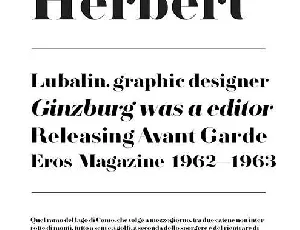 Herbert Serif font