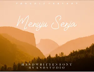 Menuju Senja font