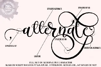 Alarate Script font