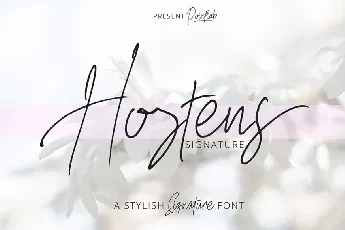 Hostens Signature font