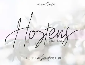 Hostens Signature font