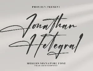 Jonathan Hetegral font