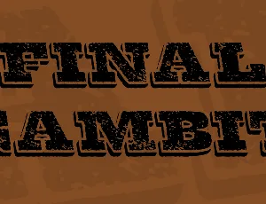 Final Gambit font