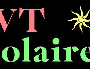 WT Solaire Family font