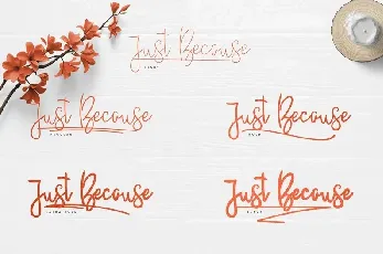 Justbecause Script font