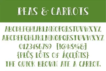 Peas & Carrots font