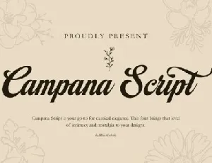 Campana Script font