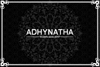 AdhynathaPersonal font