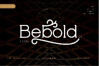 Bebold font