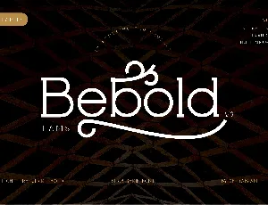 Bebold font