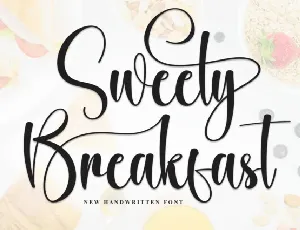 Sweety Breakfast Calligraphy font