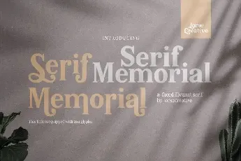 Serif Memorial font