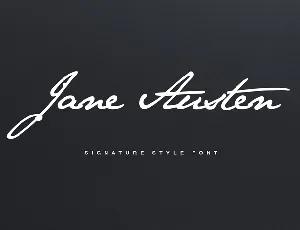 Jane Austen Signature font