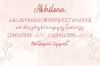 Akhilona font