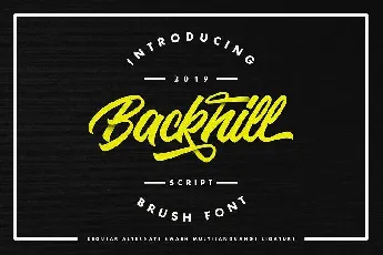 Backhill Bold Script font