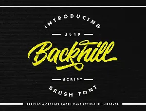 Backhill Bold Script font