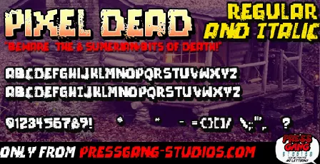 pixel dead font