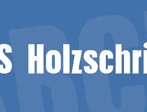 DS Holzschrift font