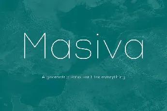 Masiva Family font