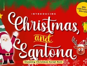 Christmas And Santona Script font