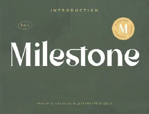 Milestone Typeface font