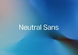 Neutral Sans Family font