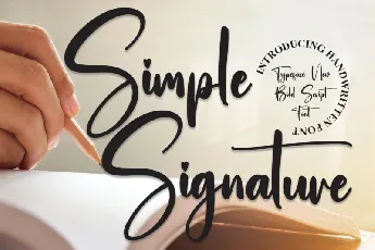 Simple Signature Script font