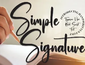 Simple Signature Script font