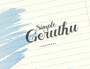 Simple Geruthu font