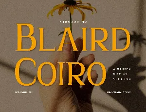 Blaird Coiro Personal Use font