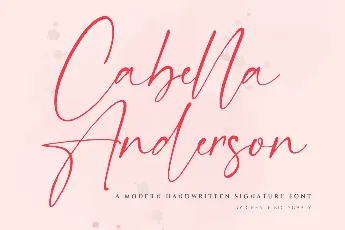 Cabella Anderson font