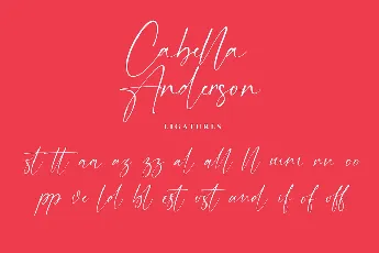 Cabella Anderson font