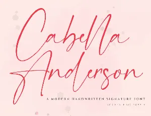 Cabella Anderson font