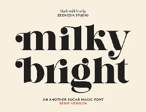 Milky Bright font