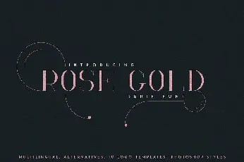 RoseGold Serif font