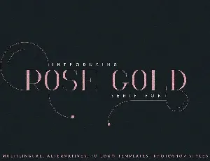 RoseGold Serif font