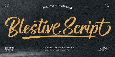 Blestive Script font