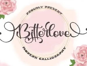 Bitterlove Calligraphy font