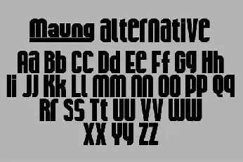 Maung Display font