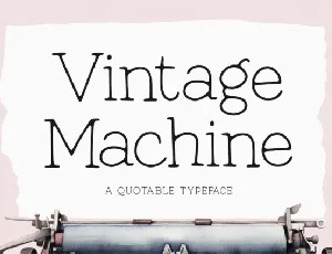 Vintage Machine font
