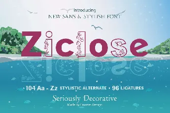 Ziclose font