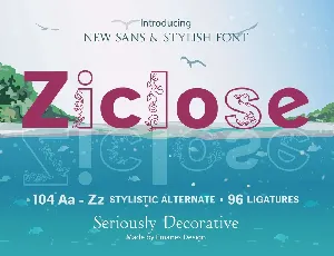 Ziclose font