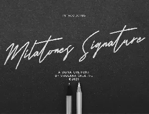 Milatones Signature font