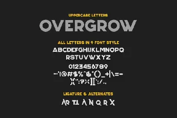 Overgrow Display Typeface font